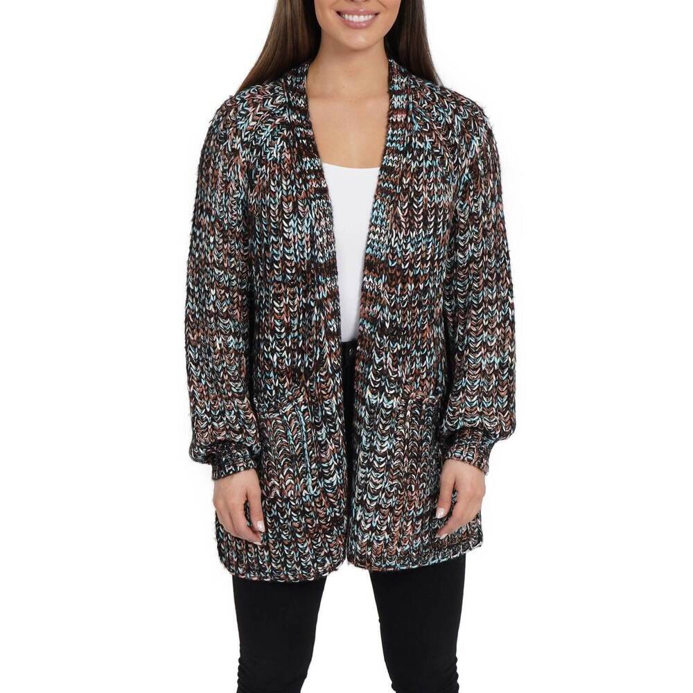 NEW LOVE TOKEN gloria open front cardigan in brown